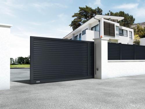 Откатные ворота с калиткой. Откатные ворота — идеи реализации своими руками. Обзор самых удачных вариантов (105 фото)