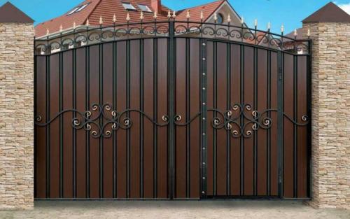 Варианты распашных ворот. Распашные ворота: обзор качественных материалов, современные конструкции и лучшие распашные системы (130 фото)