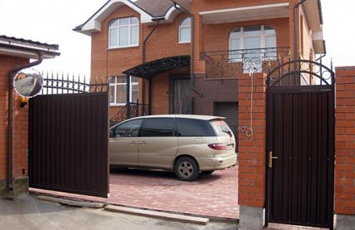 Въездные ворота на участок размеры. Оптимальная ширина въездных ворот