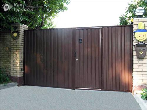 Как сделать распашные ворота своими руками. Виды металлических конструкций 03