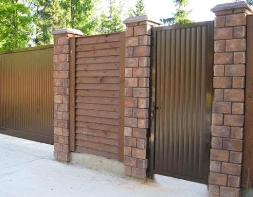 Калитка из профнастила в рамке. Варианты изготовления