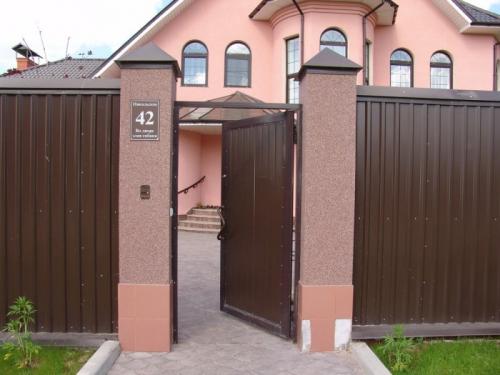 Калитка с профлиста. Калитка из профнастила — советы по подбору оптимальной конструкции. 75 фото установки