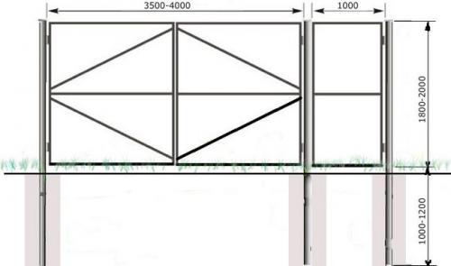 Изготовление распашных ворот своими руками. Распашные ворота 31