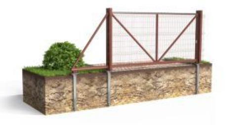 Установка откатных ворот на винтовые сваи. Конструкция на винтовых сваях