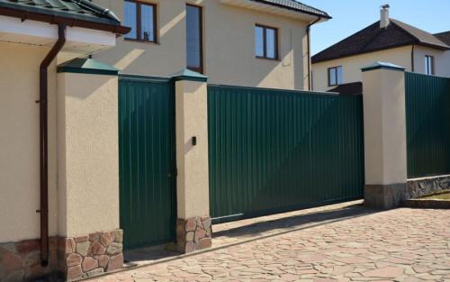 Ворота из профнастила с калиткой внутри. Ворота из профнастила — 135 фото, как установить своими руками разные типы ворот