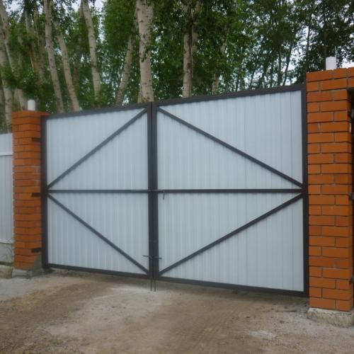 Ворота из профнастила с калиткой внутри. Ворота из профнастила — 135 фото, как установить своими руками разные типы ворот