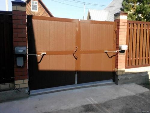 Распашные ворота с электроприводом. Ворота с электроприводом распашные с автоматическим открыванием
