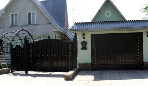 Ворота с калиткой для частного дома своими руками. Ворота своими руками – 120 фото, чертежей и эскизов не сложных современных и классических вариантов ворот