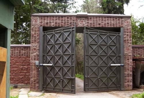 Ворота с калиткой для частного дома своими руками. Ворота своими руками – 120 фото, чертежей и эскизов не сложных современных и классических вариантов ворот