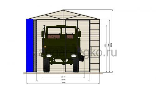 Размеры гаражных ворот для легкового автомобиля на чертеже. Типичные размеры гаражных ворот 01