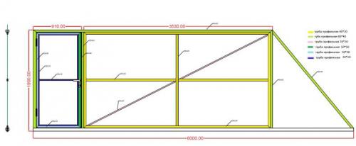 Откатные ворота по уголку. Подходящая ширина проема
