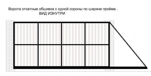 Откатные ворота по уголку. Подходящая ширина проема
