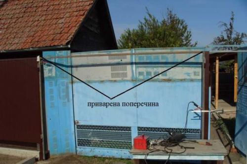 Ворота из профильной трубы и профнастила. Фотоотчет об изготовлении и установке ворот