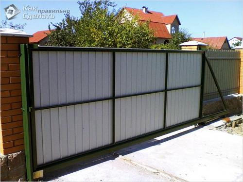 Как сделать ворота из профильных труб своими руками. Расчёт материалов 04