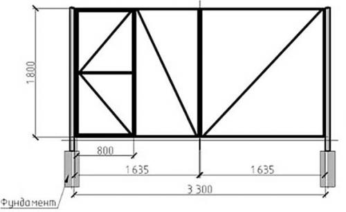 Ворота из профильной трубы 40х20 своими руками. Подготовительные работы