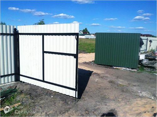 Как сделать ворота из профильных труб своими руками. Расчёт материалов 03