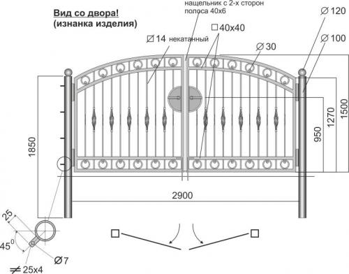 Красивые ворота своими руками. Что понадобится для создания чертежа