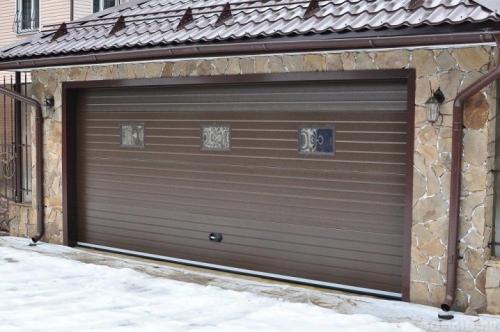 Секционные гаражные ворота с торсионными пружинами. Конструкция секционных ворот 04