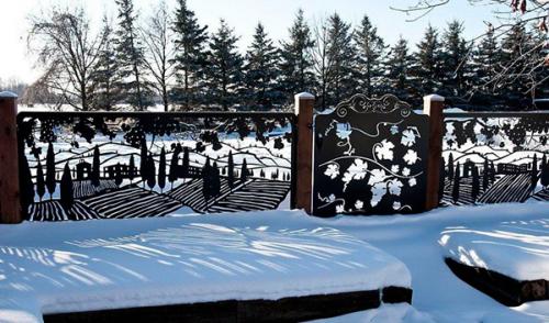 Металлические ворота с калиткой для частного дома. Металл 21