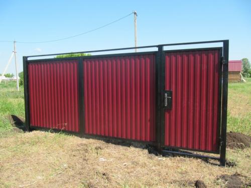 Ворота для дома из профнастила. Ворота из профнастила: как и из чего изготовить стальные ворота своими руками. Обзор простых идей и лучших решений (75 фото)