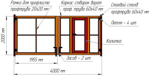 Автоматические распашные ворота москва. Распашные ворота 02