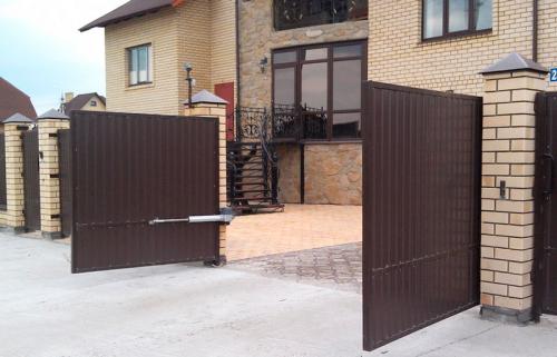 Гаражные ворота распашные ворота металлические. Виды распашных ворот 10