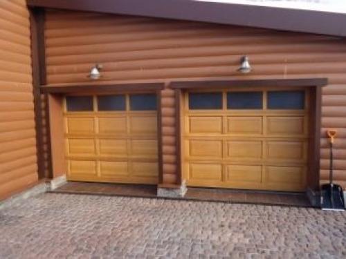 Деревянные ворота в гараж. Конструкция 01