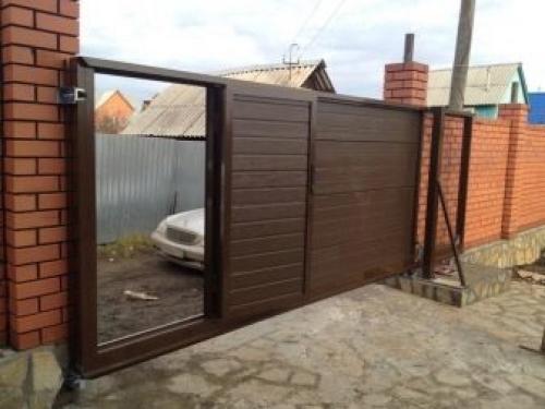 Бюджетные откатные ворота своими руками 10